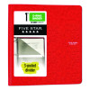 1" Plastic Binder, 3 Rings, 1" Capacity, 11 x 8.5, Randomly Assorted Color