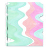 Brushy Moves Pastel Waves Design Notebook w/ Study App, 1-Subject, Wide/Legal Rule, Assorted Cover Color, (80)11 x 8.5 Sheets