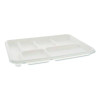 Compostable Fiber Blend School Lunch Tray, Heavy Duty, 8 x 12 x 1, White, 250/Carton