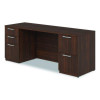 Alera Seville Series Double Pedestal Credenza, 72w x 24d x 29h, Mahogany