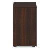 Alera Seville Series Mobile Pedestal, Left/Right, 3-Drawer: Box/Box/File, Legal, Mahogany, 15" x 18" x 27"