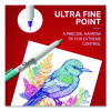 Ultra Fine Tip Permanent Marker, Ultra Fine Needle Tip, Assorted Colors, 24/Pack