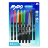 Wet Erase Markers, Ultra Fine Needle Tip, Assorted Colors, 12/Pack