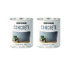 Concrete Interior Wall Paint, Flat Charcoal Gray, Quart Can, 2/Carton