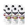 Stops Rust 5-In-1 Spray Paint, Satin White, 12 Oz Aerosol Can, 6/Carton