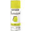 Specialty Fluorescent Spray Paint, Flat Fluorescent Yellow, 11 Oz Aerosol Can, 6/Carton