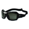 Skullerz Loki Safety Glasses/Goggles, Black Full Frame, Smoke Dual Lens