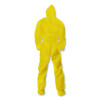 A70 Chemical Spray Protection Coveralls, Elastic Wrists, Ankles, Hood And Boots, Medium, Yellow, 12/Carton