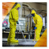 A70 Chemical Spray Protection Coveralls, Elastic Wrists, Ankles, Hood, Xl, Yellow, 12/Carton