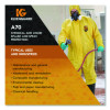 A70 Chemical Spray Protection Coveralls, Elastic Wrists, Ankles, Hood, Xl, Yellow, 12/Carton