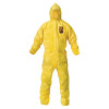 A70 Chemical Spray Protection Coveralls, Elastic Wrists, Ankles, Hood, 2X-Large, Yellow, 12/Carton