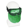 V90 Shield Safety Goggles With Face Shield, Otg, Green Shade 3 Vlt Anti-Fog Lens, Black Frame, 6/Box