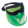 V90 Shield Safety Goggles With Face Shield, Otg, Green Shade 3 Vlt Anti-Fog Lens, Black Frame, 6/Box