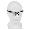 Nemesis Csa Safety Glasses, Black Half Frame, Clear Dual Lens, 12/Box