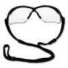 Nemesis Csa Safety Glasses, Black Half Frame, Clear Dual Lens, 12/Box
