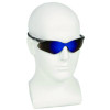 Nemesis Safety Glasses, Gunmetal Half Frame, Blue Dual Lens