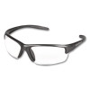 Equalizer Safety Glasses, Gunmetal Half Frame, Clear Dual Lens