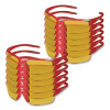 Equalizer Safety Glasses, Red Frames, Amber/Yellow Lens, 12/Box