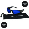 Elite Safety Glasses 3016314, Black Full Frame, Mirrored Blue Dual Lens, 12/Carton