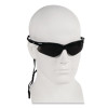 Nemesis Safety Glasses, Black Half Frame, Smoke Dual Lens