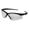 Nemesis Safety Glasses, Black Half Frame, Clear Dual Lens