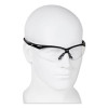 Nemesis Safety Glasses, Black Half Frame, Clear Dual Lens