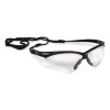 Nemesis Safety Glasses, Black Half Frame, Clear Dual Anti-Fog Lens