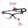 Nemesis Safety Glasses, Black Half Frame, Clear Dual Anti-Fog Lens
