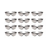 Nemesis Safety Glasses, Black Half Frame, Clear Dual I/O Lens