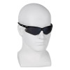 V30 Nemesis Safety Glasses, Black Half Frame, Mirrored Smoke Dual Lens