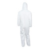 A40 Elastic-Cuff And Ankles Hooded Coveralls, 5x-Large, White, 25/Carton