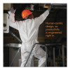 Kga35 Liquid And Particle Protection Coveralls, Elastic Wrist And Ankles, Medium, White, 25/Carton