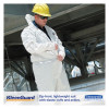 A35 Liquid And Particle Protection Coveralls, Zipper Front, Hooded, Elastic Wrists And Ankles, Large, White, 25/Carton