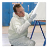 A35 Liquid And Particle Protection Coveralls, Zipper Front, Hooded, Elastic Wrists And Ankles, 3X-Large, White, 25/Carton