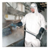 A35 Liquid And Particle Protection Coveralls, Zipper Front, Hooded, Elastic Wrists And Ankles, 3X-Large, White, 25/Carton
