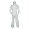 Kga35 Liquid And Particle Protection Coveralls, Elastic Wrists, Ankles And Hood, 4X-Large, White, 25/Carton