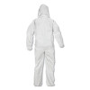 A45 Prep And Paint Coveralls, Zipper Front, Elastic Wrist And Ankles, Large, White, 25/Carton