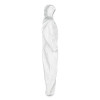 A45 Liquid/Particle Protection Surface Prep/Paint Coveralls, Hood, Elastic Wrist/Ankles, 4Xl, White, 25/Carton