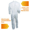 A40 Zipper Front Liquid And Particle Protection Coveralls, 3X-Large, White, 25/Carton