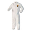 A40 Coveralls, Open Wrists And Ankles, 4X-Large, White, 25/Carton