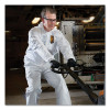 A40 Elastic-Cuff And Ankle Hooded Coveralls, Large, White, 25/Carton