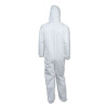 A40 Elastic-Cuff, Ankle, Hooded Coveralls, 3x-Large, White, 25/Carton