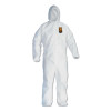 A40 Elastic-Cuff And Ankle Hooded Coveralls, 4x-Large, White, 25/Carton