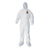 A40 Elastic-Cuff, Ankle, Hood And Boot Coveralls, Large, White, 25/Carton
