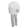 A30 Elastic Back Coveralls, Open Wrists And Ankles, 1" Flap, Medium, White, 25/Carton