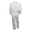 A30 Elastic-Back Coveralls, Open Wrist And Ankles, 1" Flap, White, X-Large, 25/Carton