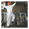 A30 Elastic-Back Coveralls, Open Wrist And Ankles, 1" Flap, White, X-Large, 25/Carton