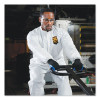 A30 Elastic-Back Coveralls, Open Wrist And Ankles, 1" Flap, White, 2X-Large, 25/Carton