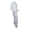 A30 Elastic-Back Coveralls, Open Wrist And Ankles, 1" Flap, White, 2X-Large, 25/Carton