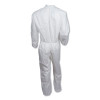A30 Elastic-Back Coveralls, Open Wrist And Ankles, 1" Flap, White, 2X-Large, 25/Carton